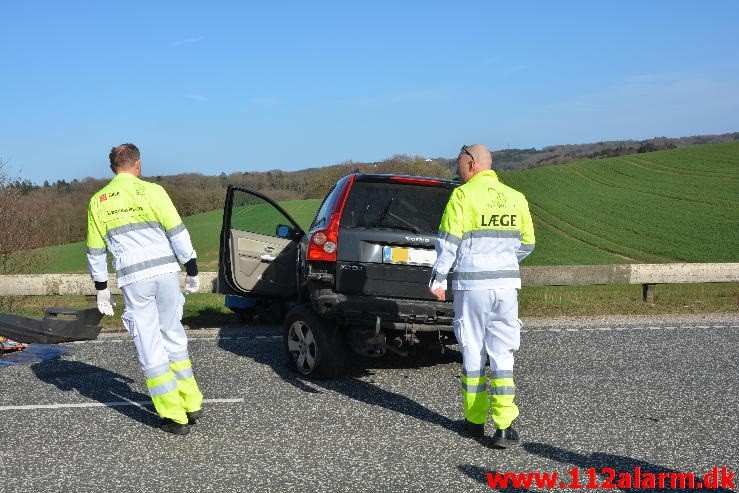 Alvorligt trafikulykke. Vingstedvej ved Vingsted. 09/04-2015. KL. 16:23.