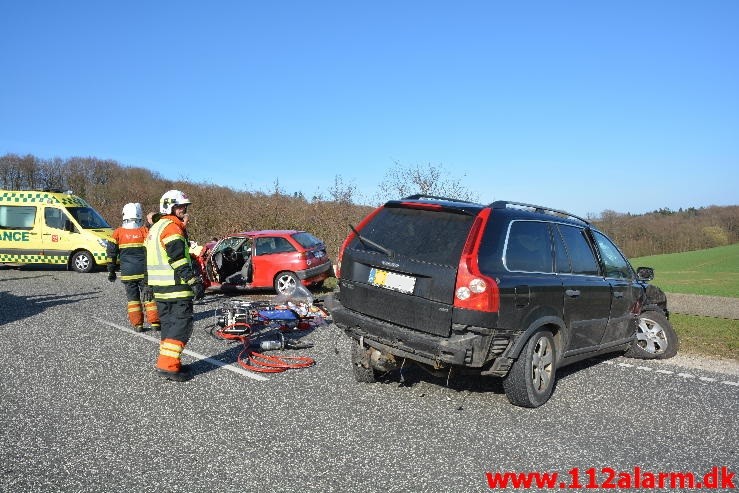 Alvorligt trafikulykke. Vingstedvej ved Vingsted. 09/04-2015. KL. 16:23.