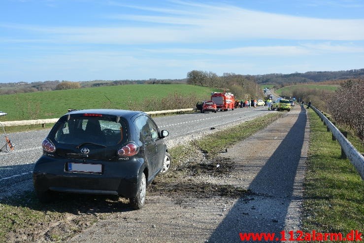 Alvorligt trafikulykke. Vingstedvej ved Vingsted. 09/04-2015. KL. 16:23.