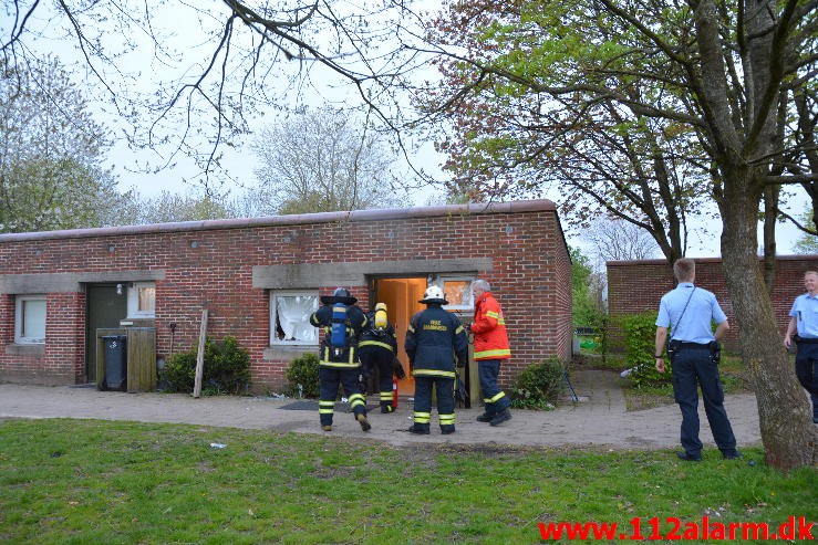 Brand i Villa. Søndervang 2 i Jelling. 10/05-2015. Kl. 20:37.