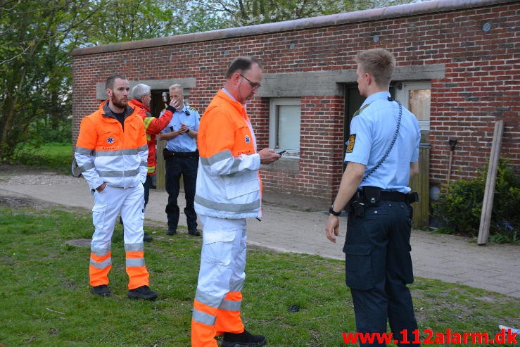 Brand i Villa. Søndervang 2 i Jelling. 10/05-2015. Kl. 20:37.