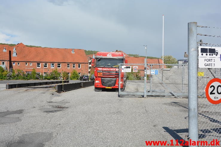 Brand i Industri. Strandgade 35 i Vejle.  19/05-2015. KL. 15:37.