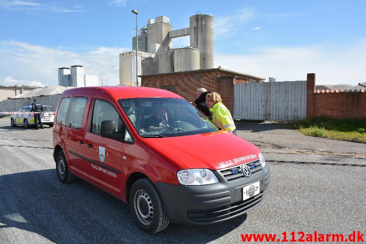 Brand i Industri. Strandgade 35 i Vejle.  19/05-2015. KL. 15:37.