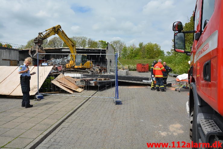 Alvorlig Arbejdsulykke. Dandyvej i Vejle.   22/05-2015. Kl. 13:32.