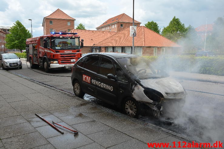 Bilbrand. Haraldsgade i Vejle. 29/05-2015. Kl. 11:40.