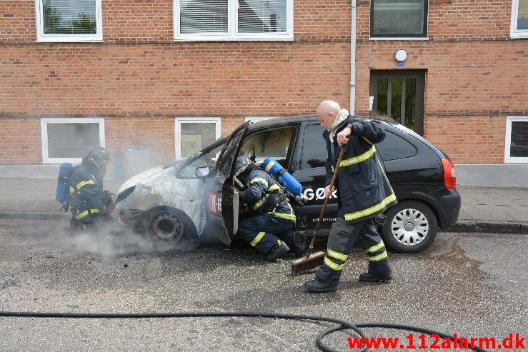 Bilbrand. Haraldsgade i Vejle. 29/05-2015. Kl. 11:40.