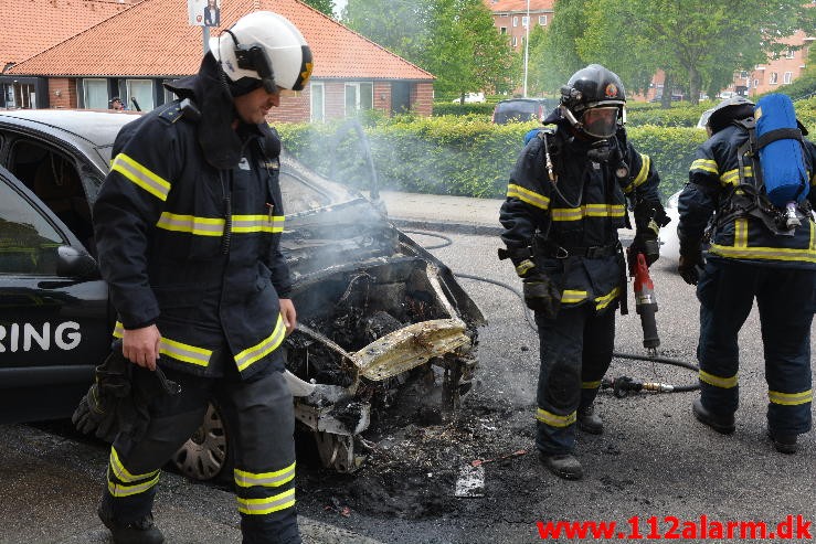 Bilbrand. Haraldsgade i Vejle. 29/05-2015. Kl. 11:40.