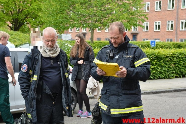 Bilbrand. Haraldsgade i Vejle. 29/05-2015. Kl. 11:40.