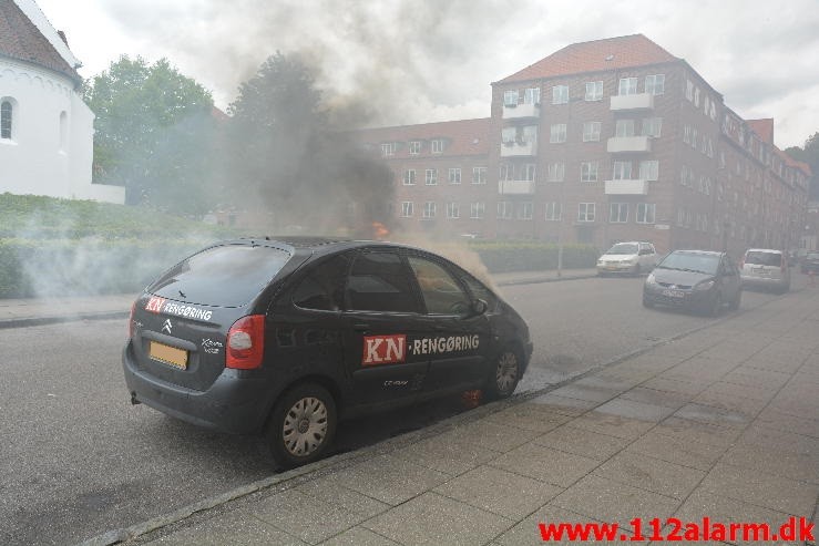 Bilbrand. Haraldsgade i Vejle. 29/05-2015. Kl. 11:40.