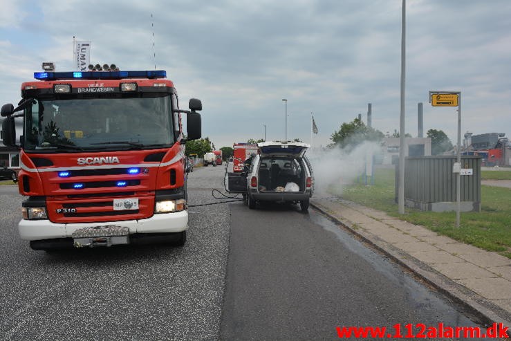 Bilbrand. Ulvehavevej i Vejle. 03/07-2015. Kl. 11:19.