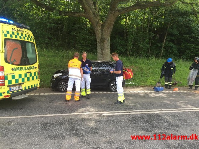 FUH med fastklemt. Ibæk Strandvej i Vejle. 07/07-2015. Kl. 15:22.