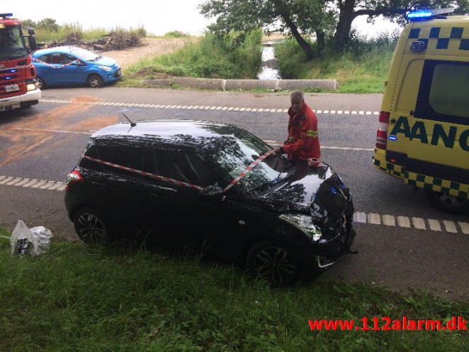 FUH med fastklemt. Ibæk Strandvej i Vejle. 07/07-2015. Kl. 15:22.