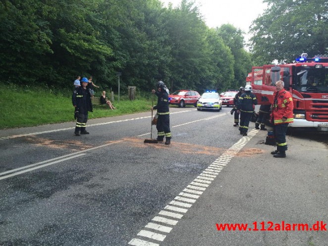 FUH med fastklemt. Ibæk Strandvej i Vejle. 07/07-2015. Kl. 15:22.