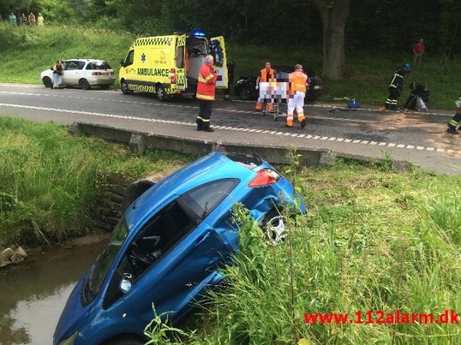 FUH med fastklemt. Ibæk Strandvej i Vejle. 07/07-2015. Kl. 15:22.