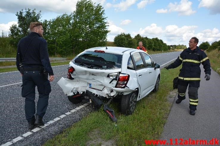 FUH med fastklemt. Viborg Hovedvej 91 Tørring. 18/07-2015. Kl. 11:18.