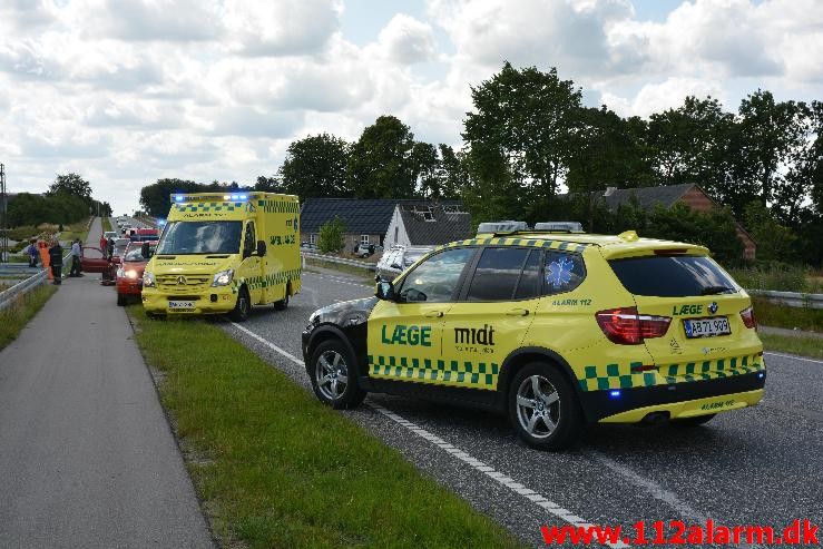 FUH med fastklemt. Viborg Hovedvej 91 Tørring. 18/07-2015. Kl. 11:18.