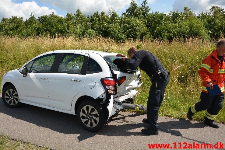 FUH med fastklemt. Viborg Hovedvej 91 Tørring. 18/07-2015. Kl. 11:18.