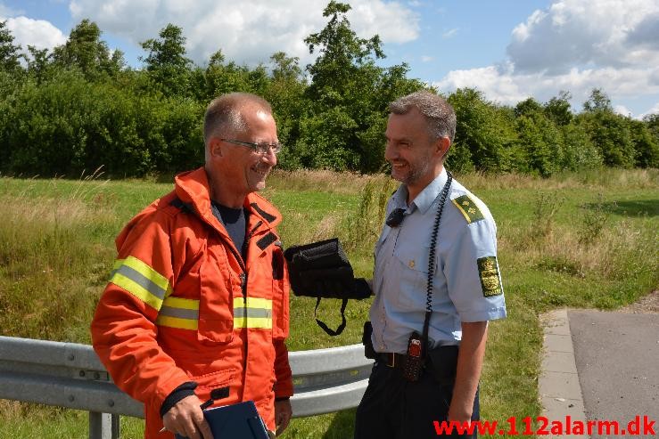 FUH med fastklemt. Viborg Hovedvej 91 Tørring. 18/07-2015. Kl. 11:18.