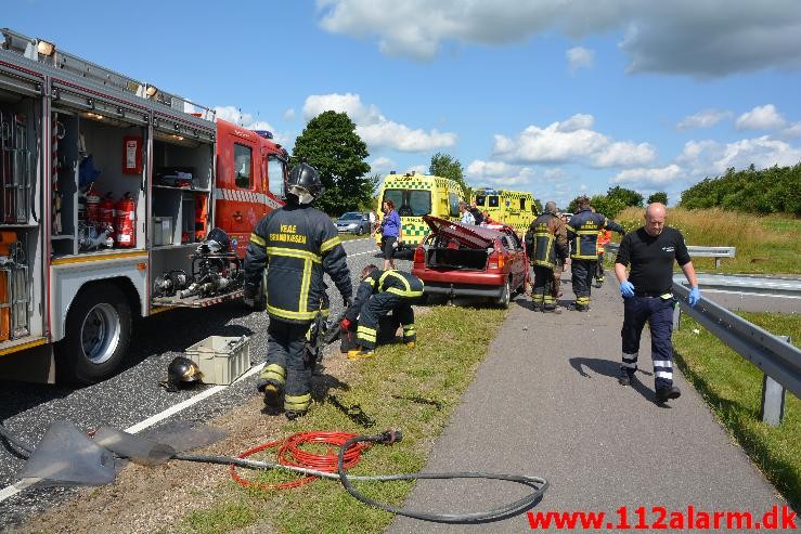 FUH med fastklemt. Viborg Hovedvej 91 Tørring. 18/07-2015. Kl. 11:18.