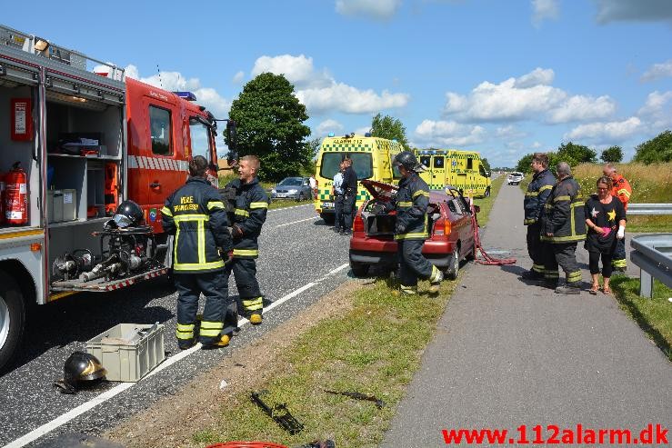 FUH med fastklemt. Viborg Hovedvej 91 Tørring. 18/07-2015. Kl. 11:18.