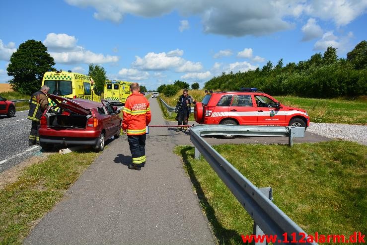 FUH med fastklemt. Viborg Hovedvej 91 Tørring. 18/07-2015. Kl. 11:18.