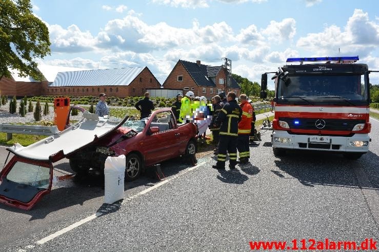 FUH med fastklemt. Viborg Hovedvej 91 Tørring. 18/07-2015. Kl. 11:18.