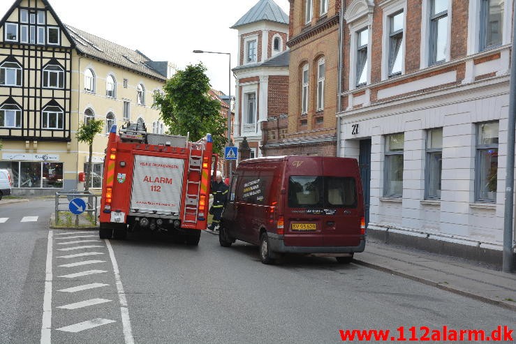 Bilbrand. Skyttehusgade 40 i Vejle. 20/07-2015. Kl. 19:59.