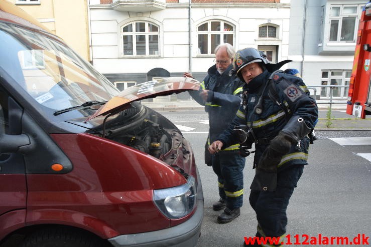 Bilbrand. Skyttehusgade 40 i Vejle. 20/07-2015. Kl. 19:59.