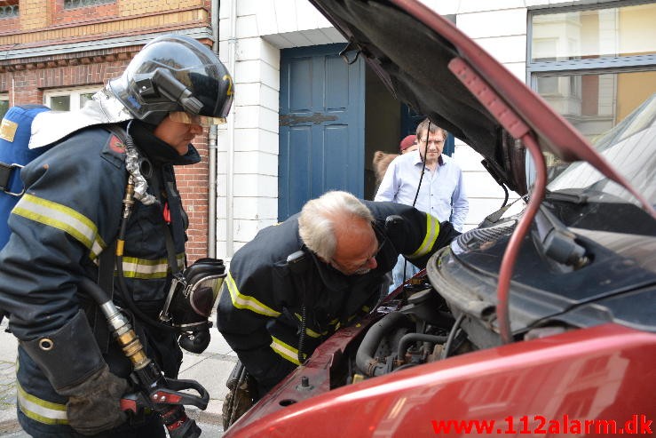 Bilbrand. Skyttehusgade 40 i Vejle. 20/07-2015. Kl. 19:59.