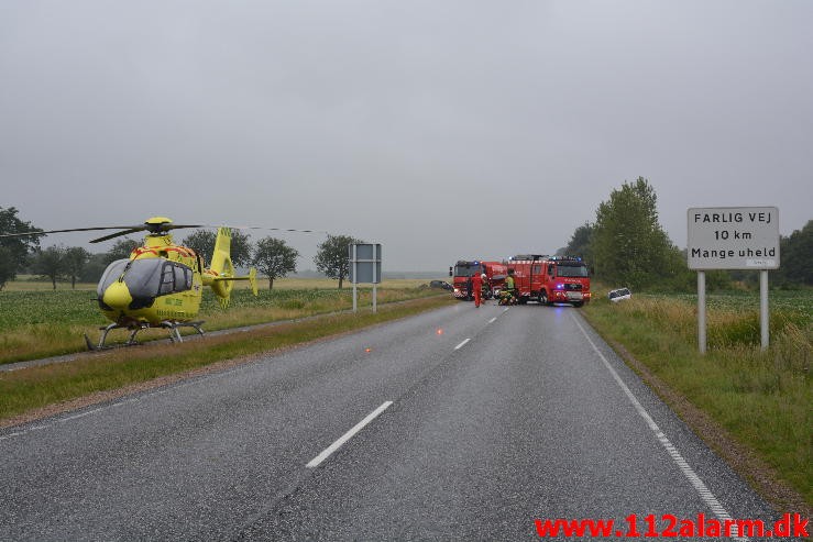 FUH med fastklemt. Tykhøjetvej ved Farre. 27/07-2015. Kl. 19:59.