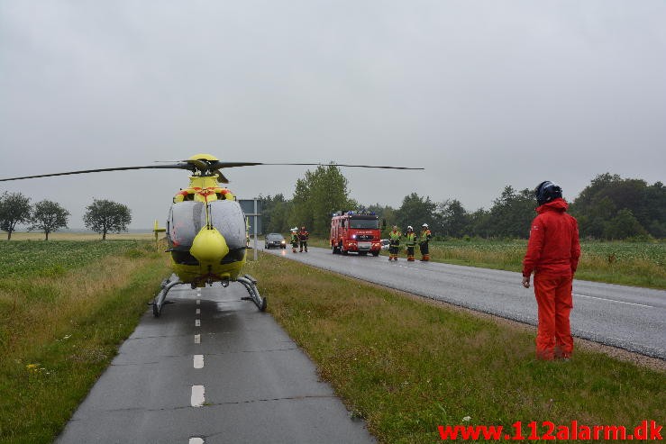 FUH med fastklemt. Tykhøjetvej ved Farre. 27/07-2015. Kl. 19:59.