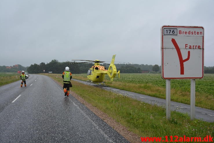 FUH med fastklemt. Tykhøjetvej ved Farre. 27/07-2015. Kl. 19:59.