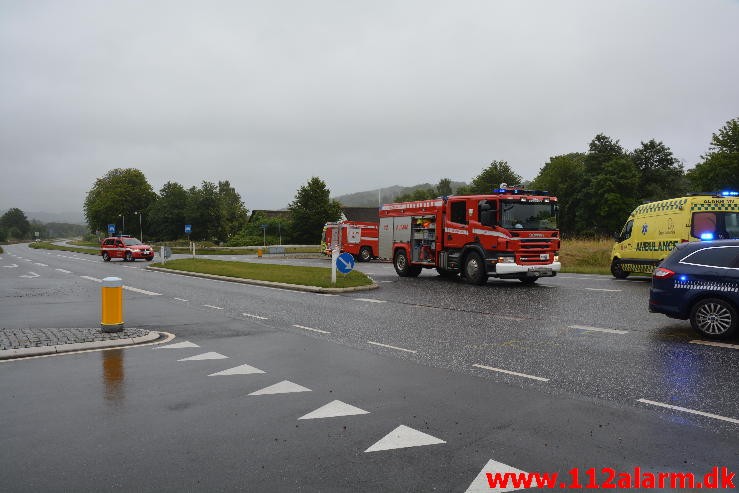 FUH med fastklemt. Bredstenvej ved Skibet. 28/07-2015. Kl. 06:41.