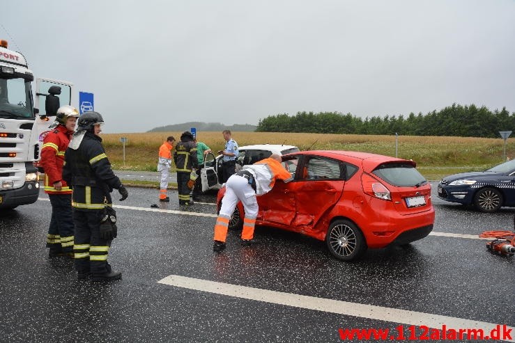 FUH med fastklemt. Bredstenvej ved Skibet. 28/07-2015. Kl. 06:41.