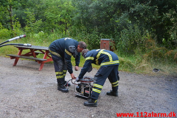 Bilbrand i det fri. Munkebjergvej ved Munkebjerg. 05/08-2015. Kl. 5:24.