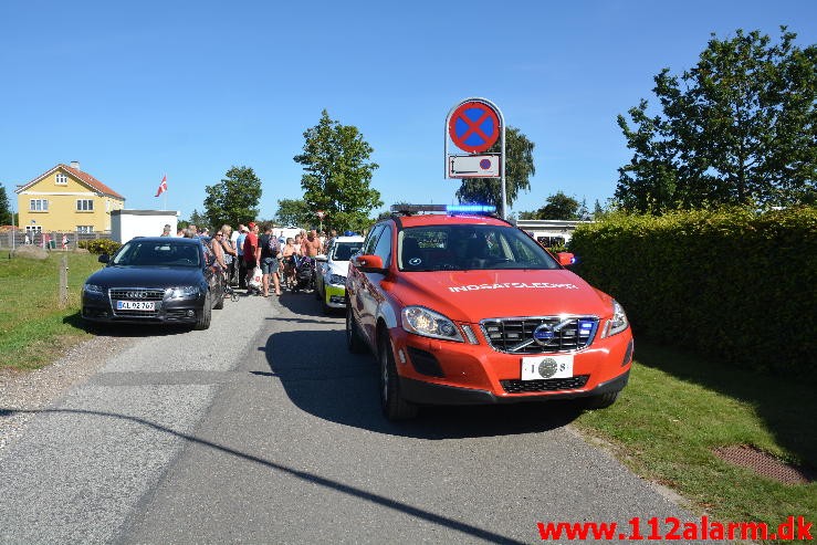 Brand i Sommerhus. Høllvej  Høll. 09/08-2015. kl. 15:44.