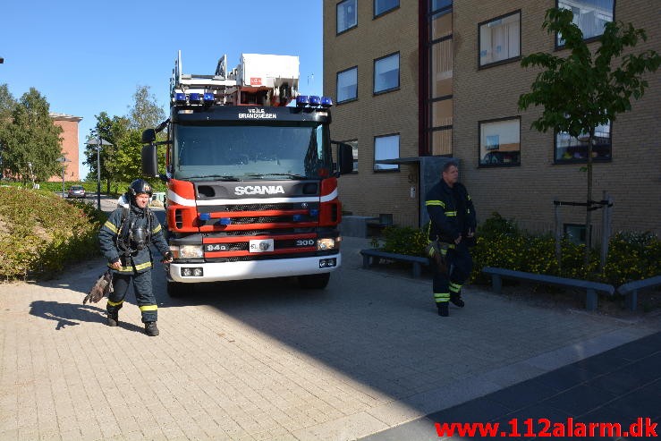 Brand i Lejlighed. Finlandsvej 91 i Vejle. 09/08-2015. Kl. 16:56.