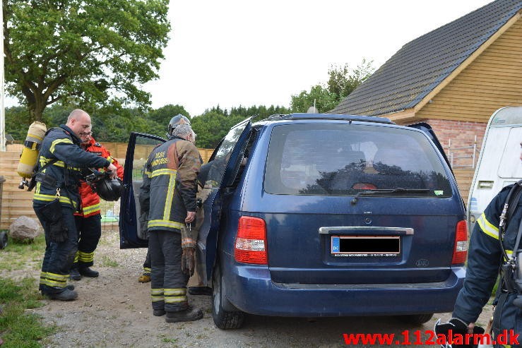 Brand i Villa . Mølgårdvej i Vonge. 14/08-2015. Kl. 19:33.