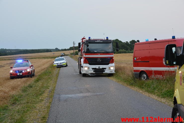 Brand i Villa . Mølgårdvej i Vonge. 14/08-2015. Kl. 19:33.