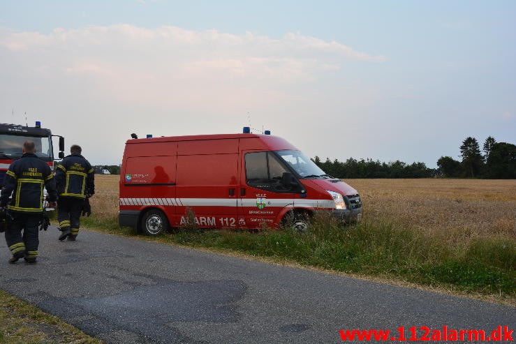 Brand i Villa . Mølgårdvej i Vonge. 14/08-2015. Kl. 19:33.