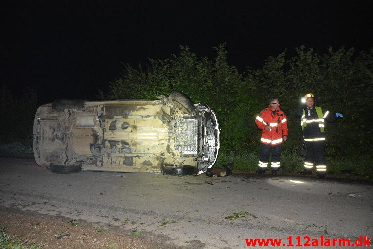 FUH med fastklemt. Horstedvej ved Skærup. 16/08-2015. Kl. 01:20.