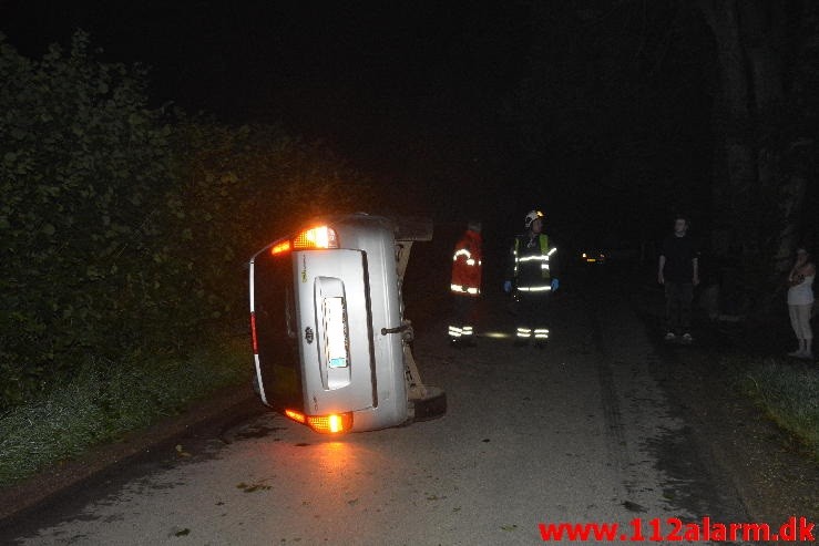 FUH med fastklemt. Horstedvej ved Skærup. 16/08-2015. Kl. 01:20.