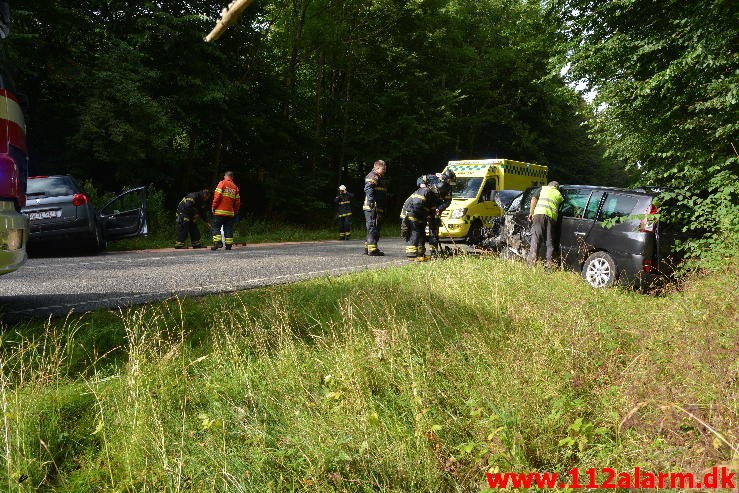 FUH med fastklemt. Skanderborgvej ved Rask Mølle. 25/08-2015. Kl. 15:44.