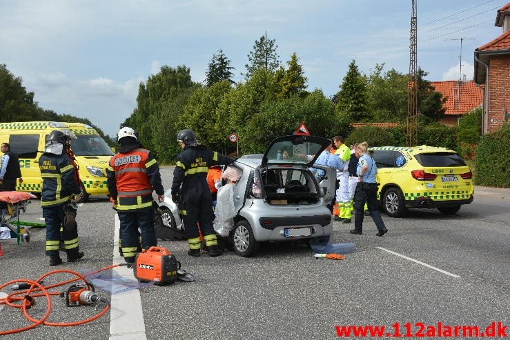 FUH med fastklemt. Horsensvej I Vejle. 30/08-2015. Kl. 11:08.