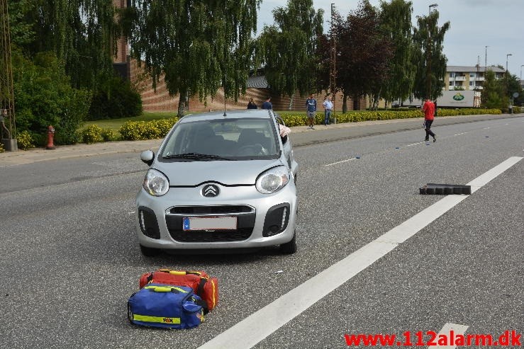 FUH med fastklemt. Horsensvej I Vejle. 30/08-2015. Kl. 11:08.