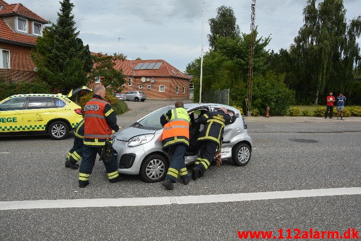 FUH med fastklemt. Horsensvej I Vejle. 30/08-2015. Kl. 11:08.