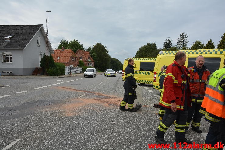 FUH med fastklemt. Horsensvej I Vejle. 30/08-2015. Kl. 11:08.