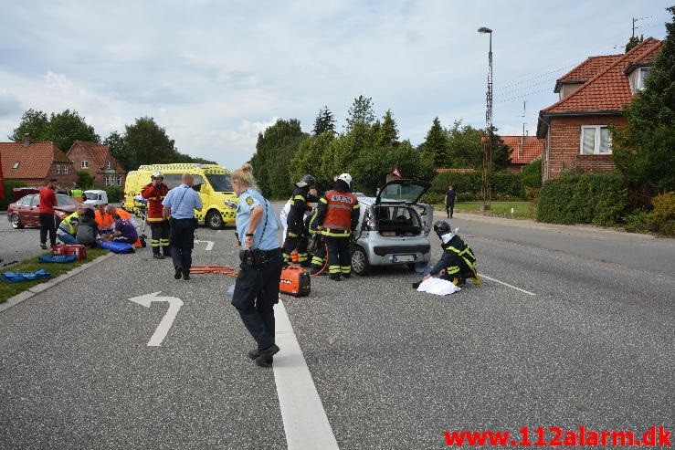 FUH med fastklemt. Horsensvej I Vejle. 30/08-2015. Kl. 11:08.