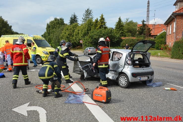 FUH med fastklemt. Horsensvej I Vejle. 30/08-2015. Kl. 11:08.