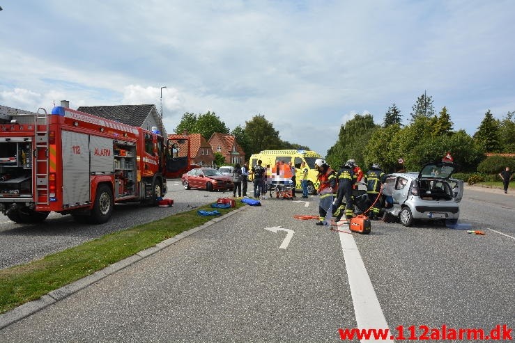 FUH med fastklemt. Horsensvej I Vejle. 30/08-2015. Kl. 11:08.